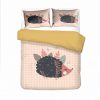 Animal Printting Duvet Cover Hedgehog Bedding Set
