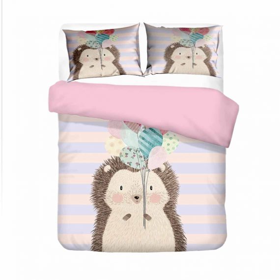 3D Animal Duvet Cover Hedgehog Bedding Set