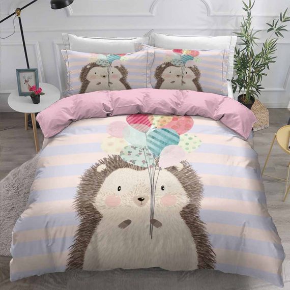3D Animal Duvet Cover Hedgehog Bedding Set