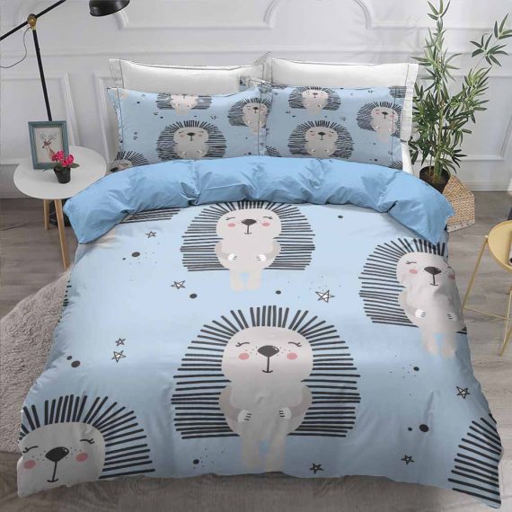 Animal Hedgehog Printing Bedding Set 3D Style