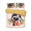 Animal Hedgehog Printing Bedding Set 3D Style