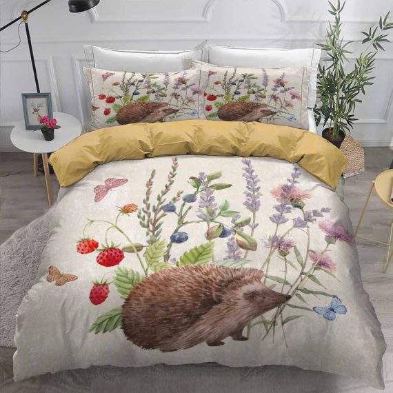 Animal Hedgehog Printing Bedding Set 3D Style