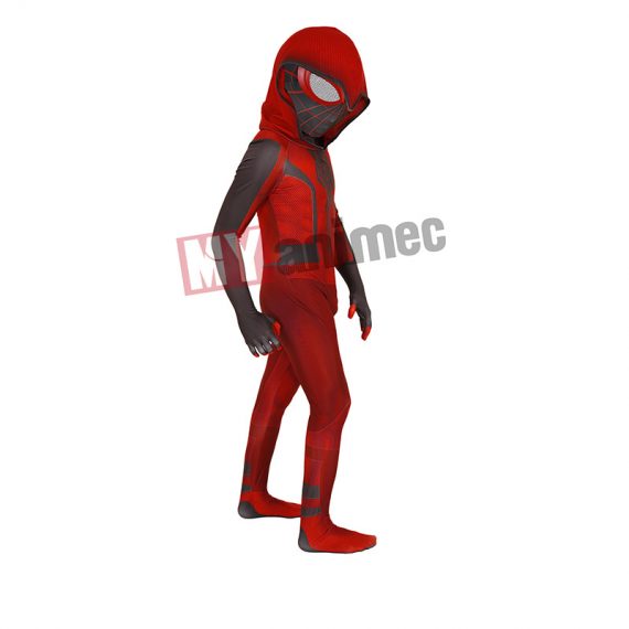 Crimson Cowl Suit PS5 Spiderman Costume Kids Cosplay Jumpsuit