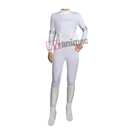 Movie Padme Costume White Halloween Cosplay Jumpsuit For Women
