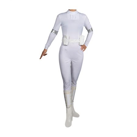 Movie Padme Costume White Halloween Cosplay Jumpsuit For Women