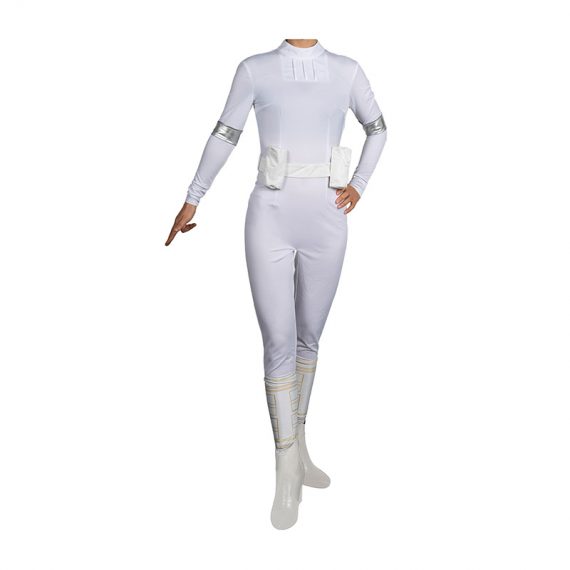 Movie Padme Costume White Halloween Cosplay Jumpsuit For Women
