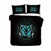 Black 3D Style Duvet Cover Vikings Bed Set