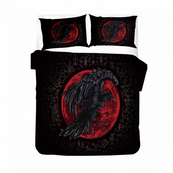Black 3D Style Duvet Cover Vikings Bed Set