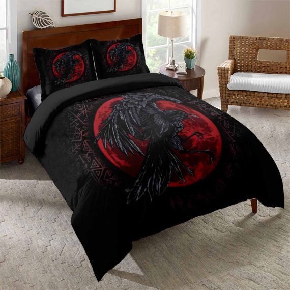 Black 3D Style Duvet Cover Vikings Bed Set