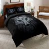 3D Style Black Duvet Cover Vikings Bed Set