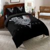 3D Style Black Duvet Cover Vikings Bed Set