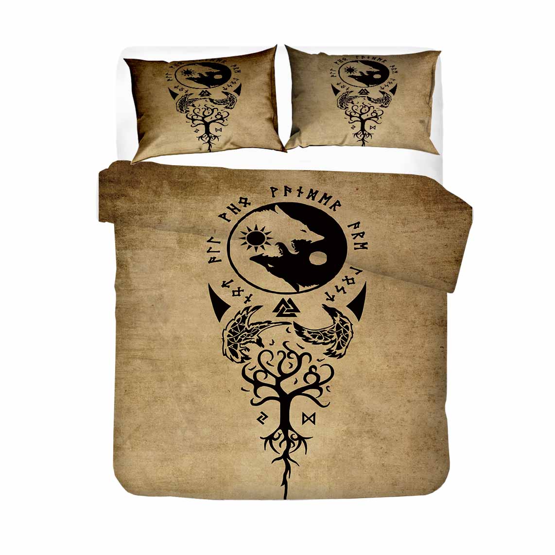 Viking Drakkar Print Duvet Cover Bedding Set main image 0