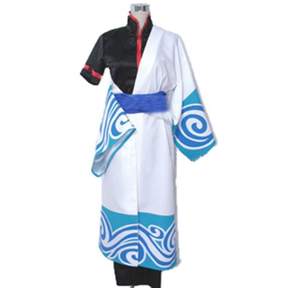 Anime Gintama Gintoki Cosplay Kimono Set