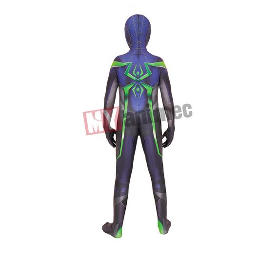PS5 Spiderman Costume Purple Reing Suit Kids Superhero Cosplay  Jumpsuit