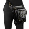 Steampunk Retro Black Waist Thigh Bag Satchel