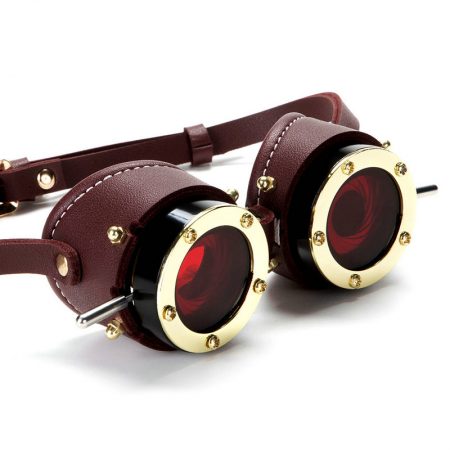 Steampunk PU Metal Blindfold Goggles