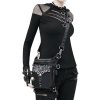 Halloween Black PU Steampunk Retro Waist Bag