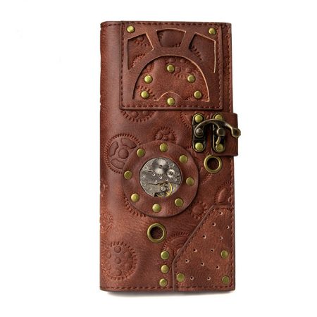 Halloween Steampunk PU Retro Distressed Wallet