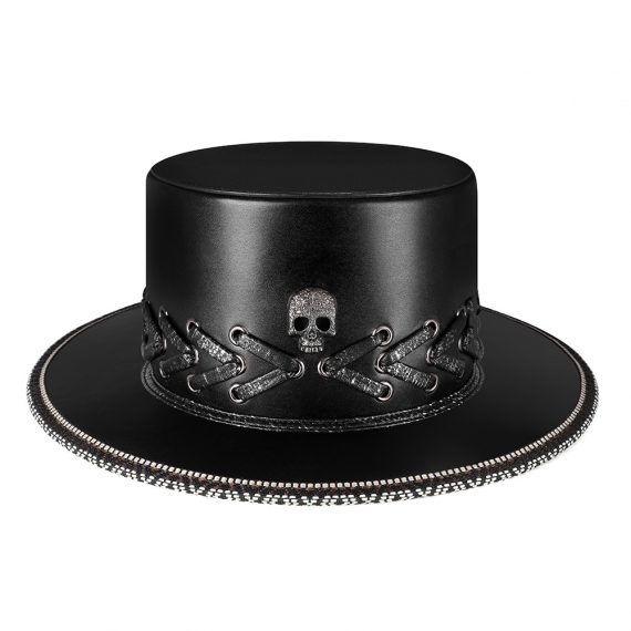 Halloween Steampunk Black Skeleton Jazz Hat