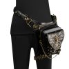 Halloween Golden Skull Steampunk Retro Waist Bag