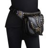 Halloween Unisex Steampunk PU Black Thigh Bag