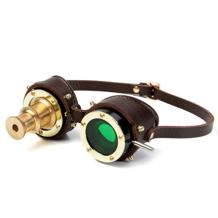 Steampunk PU Green Goggles Blindfold
