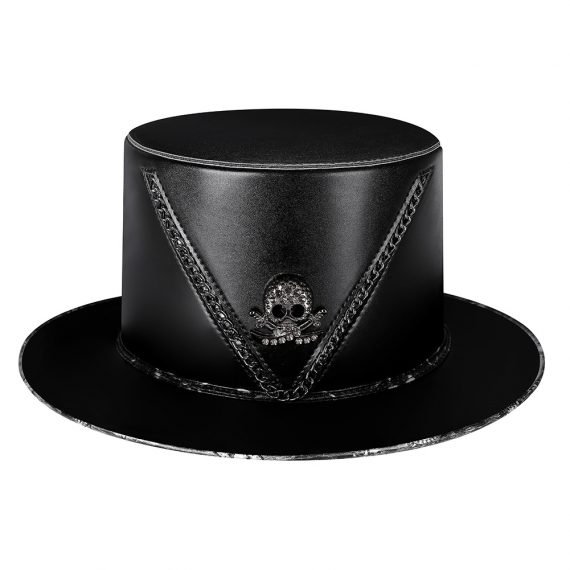 Halloween Steampunk Skeleton Black Gentleman Cap