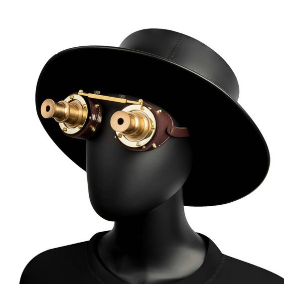 Steampunk PU Green Blindfold Goggles