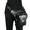 Halloween Silver Skull Steampunk Retro Waist Bag