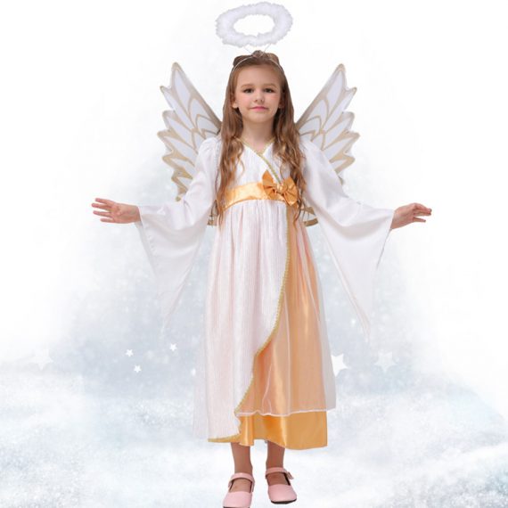 Girls White Angel Halloween Costume