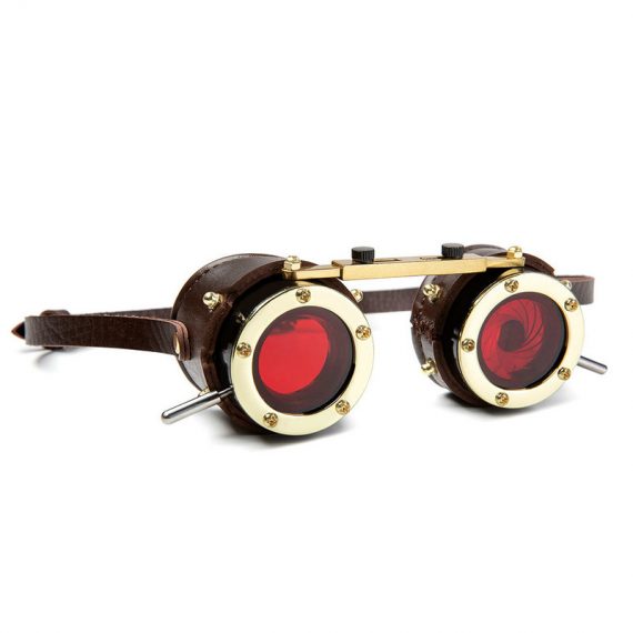 Steampunk Red Blindfold Goggles