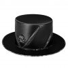 Halloween Steampunk Skeleton Black Gentleman Cap