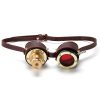 Steampunk PU Red Blindfold Goggles