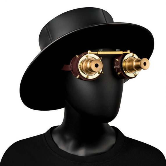 Steampunk PU Green Blindfold Goggles