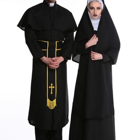 Adult Nun And Priest Halloween Costume
