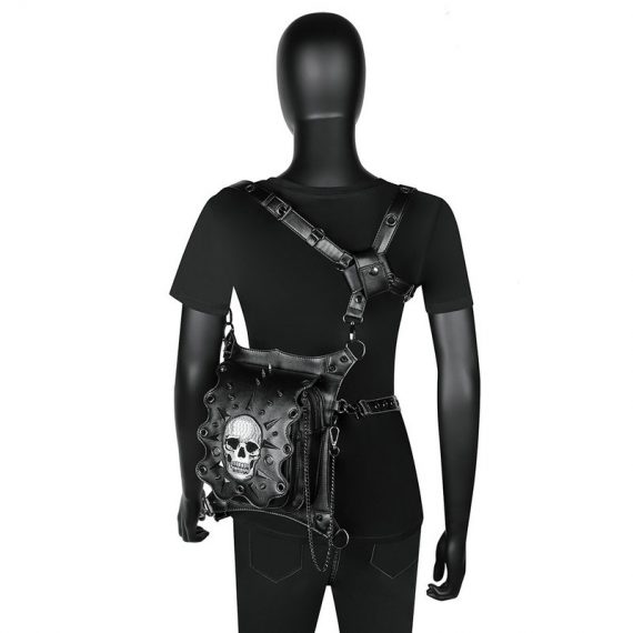 Halloween Steampunk Skull Waist Bag