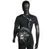 Silver Metal Skull Steampunk Waist Bag
