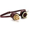Steampunk PU Red Blindfold Goggles