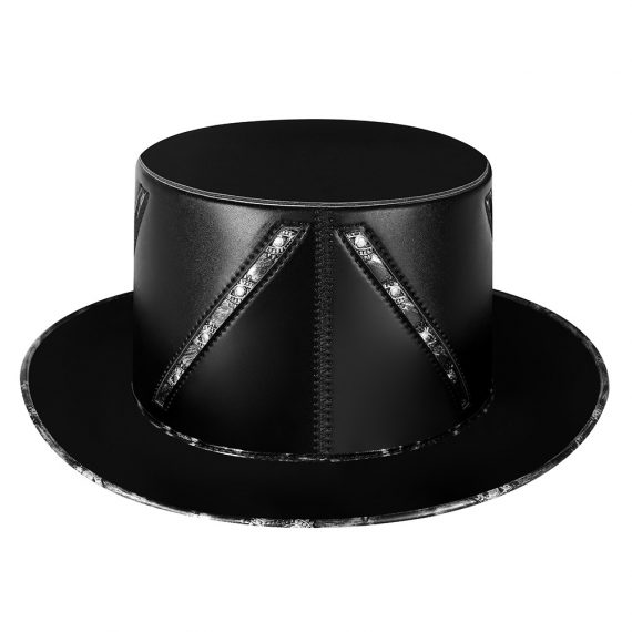 Halloween Steampunk Skeleton Black Gentleman Cap