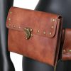 Halloween Steampunk PU Brown Retro Thigh Messenger Bag