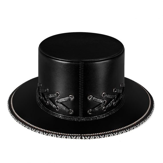 Halloween Steampunk Black Skeleton Jazz Hat