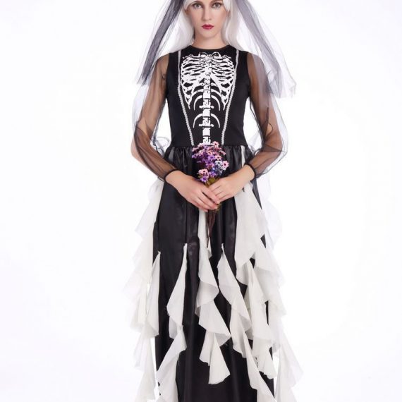Womens Scary Skeleton Halloween Costume