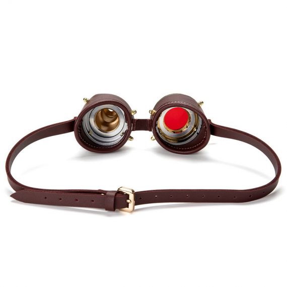 Steampunk PU Red Blindfold Goggles