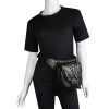 Halloween Unisex Steampunk PU Black Thigh Bag