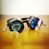 Steampunk PU Blue Goggles Blindfold