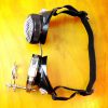 Steampunk PU Metal Red Blindfold Goggles