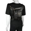 Steampunk Retro Black Waist Thigh Bag Satchel