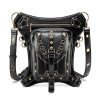 Steampunk Retro Black Waist Thigh Bag Satchel