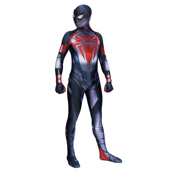 New PS5 Spiderman Costume Miles Morales Advanced Tech Suit For Adult