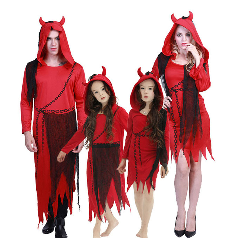 Family Halloween Costume Adult Kids Demon Cosplay Bodysuit MYanimec